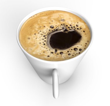 Kahve bardağı ve kahve.