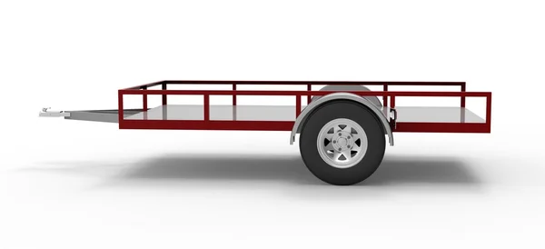 Car trailer isolated on white — Stock Photo, Image