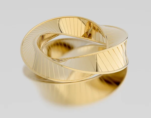 Золотий браслет ізольований на білому — стокове фото