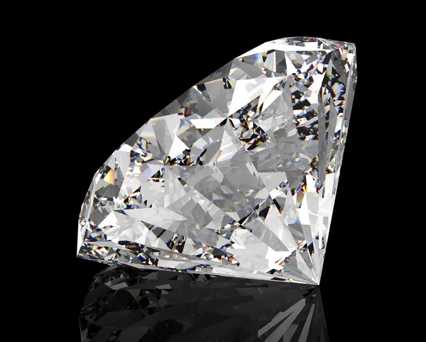 Perfect diamond isolated on black — Stock Photo, Image