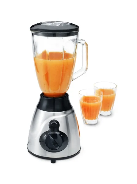 Blender met twee glazen van SAP — Stockfoto