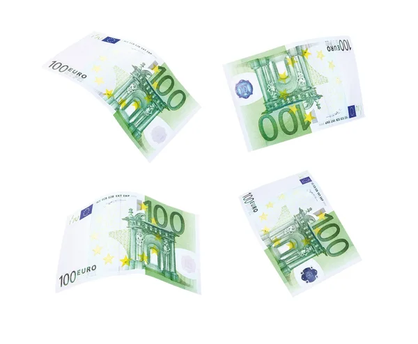 Volar 100 billetes de euros —  Fotos de Stock