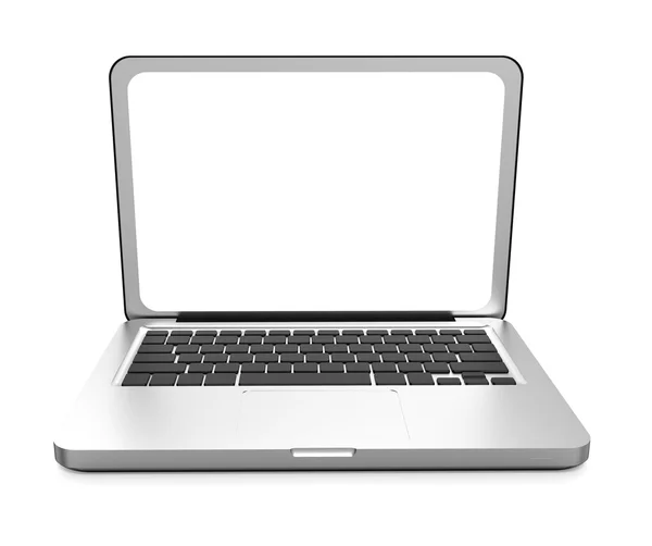 Silver laptop notebook — Stock Photo, Image