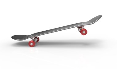 Beyaz bir arka plan üzerinde izole kaykay