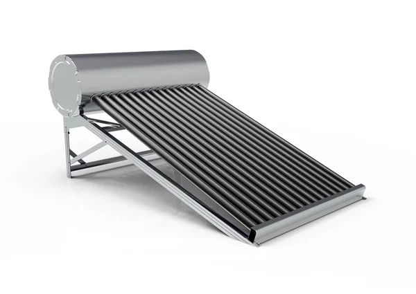 Solar water heater isolated on white — Stock Photo, Image