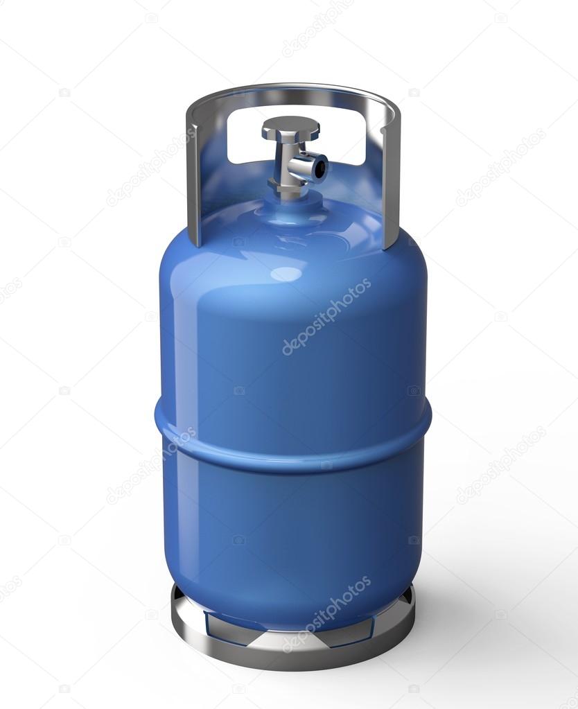 Blue gas container isolated on a white back ground