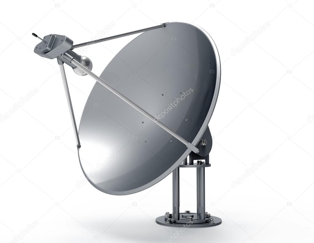 Satellite dish isolated on white