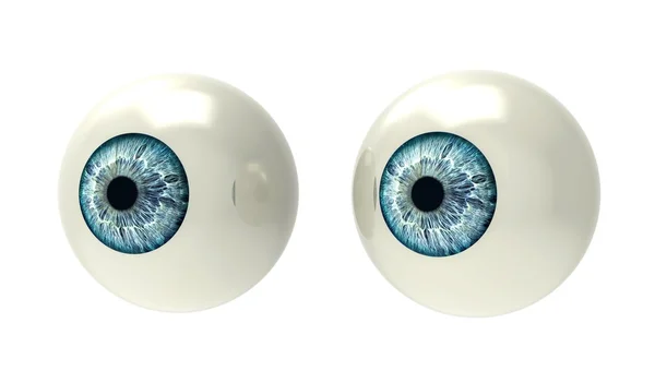 Dos globos oculares aislados en blanco — Foto de Stock