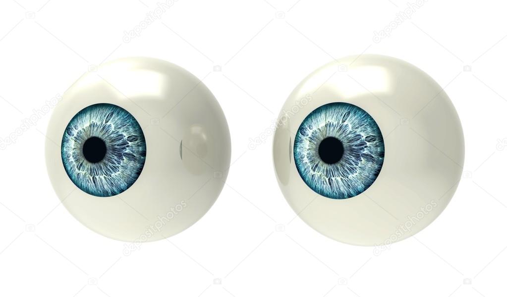 Two eyeballs isolated on white Stock Photo by ©the_lightwriter 73301223