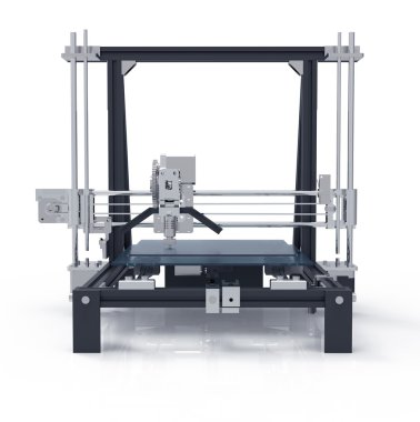 Beyaz bir arka plan üzerinde izole 3d printerlere harcama maddeler