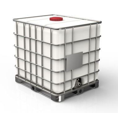Bulk liquid container isolated on a white background clipart