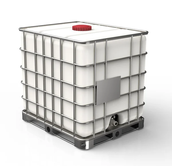 Bulk liquid container isolated on a white background — Stock Photo, Image