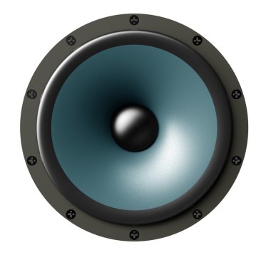 hoparlör sürücüsü, beyaz arka plan üzerinde izole