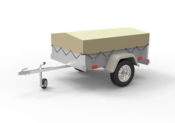 Car trailer isolate on a white back ground — Stock Photo, Image