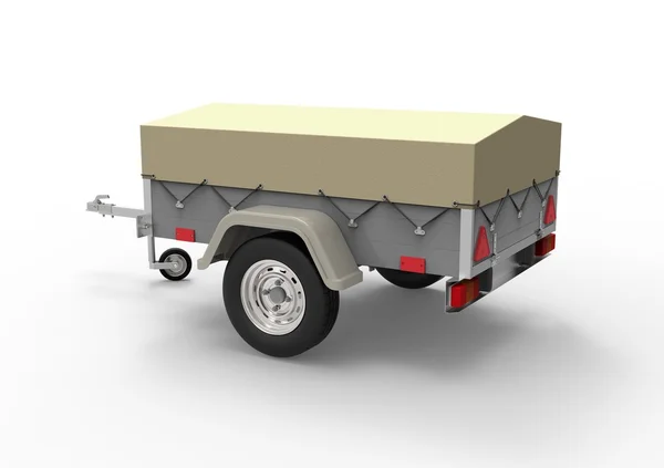 Car trailer isolate on a white back ground — Stock Photo, Image