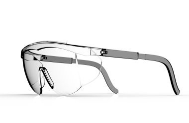 Beyaz bir arka plan üzerinde izole gözlük Emanet