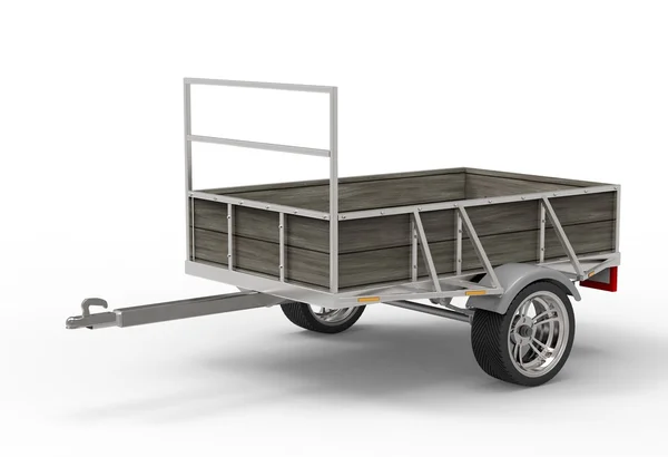 Car trailer isolated on a white background — Stock Photo, Image