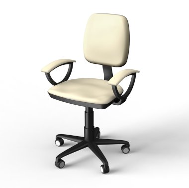 Ofis sandalyesi beyaz arka planda izole edilmiş