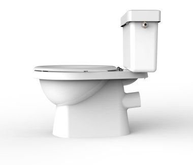 white toilet isolated on a white back ground