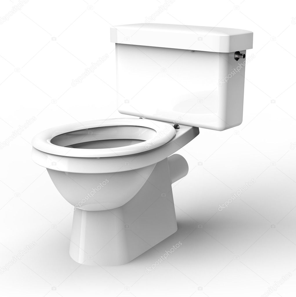 white toilet isolated on a white back ground