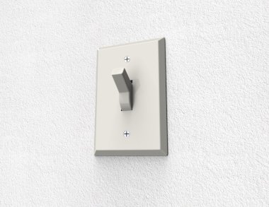 ışık anahtarı bir duvara izole