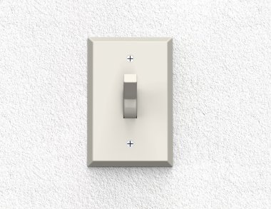 ışık anahtarı bir duvara izole