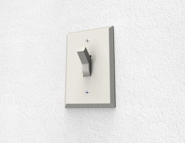 Light switch isolated on a wall — Stock Photo, Image