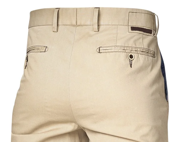 Spodnie męskie na białym tle biały ze ścieżką przycinającą — Zdjęcie stockowe