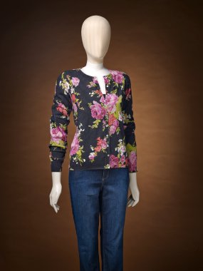 kahverengi bir arka plan üzerinde izole kadın ceket