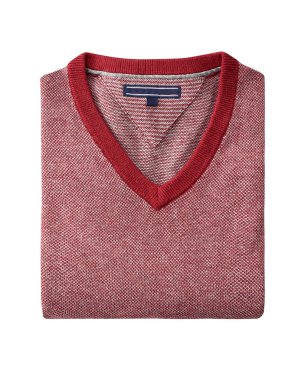 erkek kazak üzerine beyaz izole. kırpma yolu ile