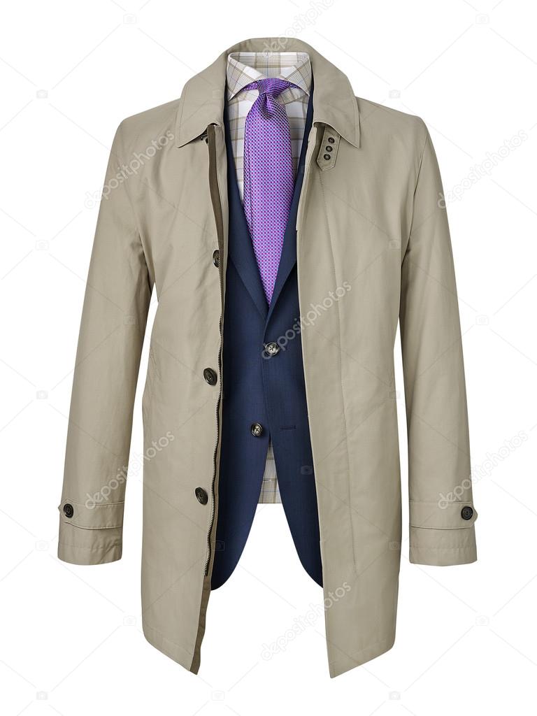 mens suit isolated on white with clipping path