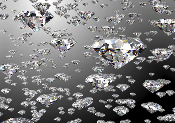 Diamante isolado em fundo branco com caminho de recorte — Fotografia de Stock