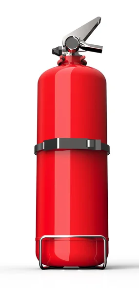 Red fire exinguisher isolated on white with clipping path — Stock Photo, Image