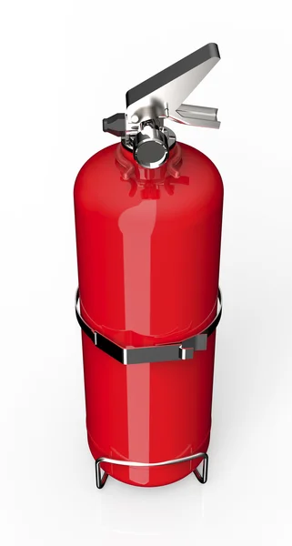 Röd eld exinguisher isolerade på vitt med urklippsbana — Stockfoto