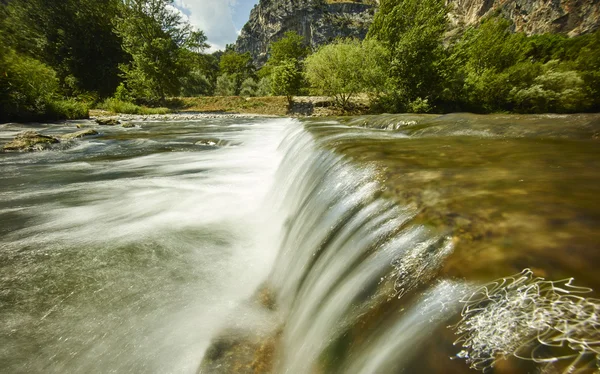 Mountain with river waterfall — Stock Photo, Image