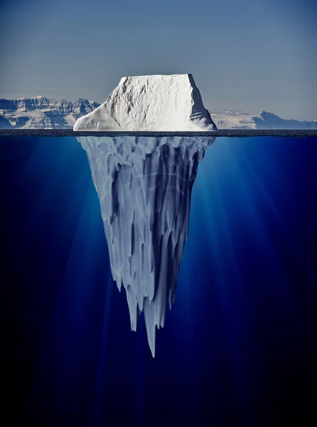 Iceberg com vista subaquática — Fotografia de Stock