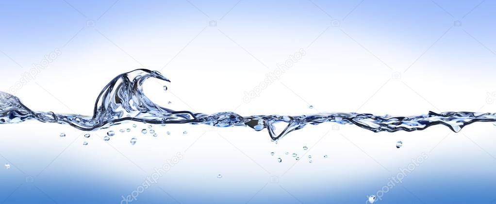 wave of water isolated 