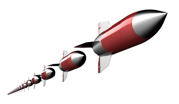 Missile isolated on a back ground with cilpping path — Stock Photo, Image