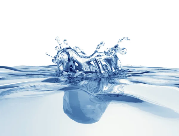Stänk av vatten isolerade på vit — Stockfoto
