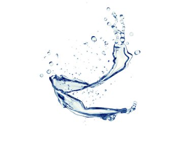 sıçrama izole üzerinde beyaz kırpma yolu ile su