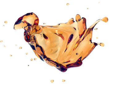 Splash beyaz kırpma yoluyla izole petrol