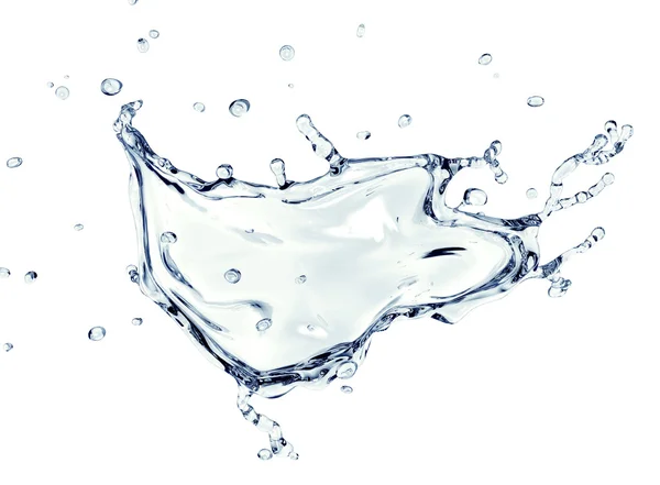 Splash of water isolated on white with clipping path — Stock Photo, Image