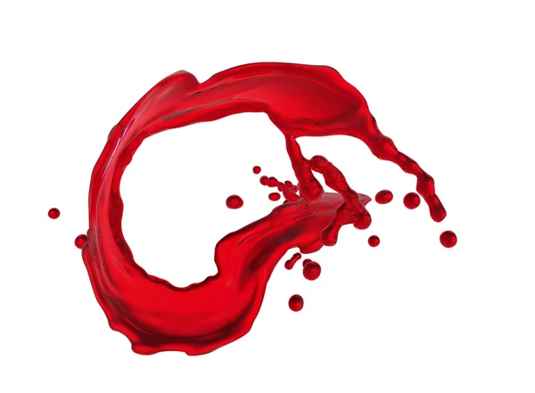 Splash of blood isolated on white with clipping path — Stock Photo, Image