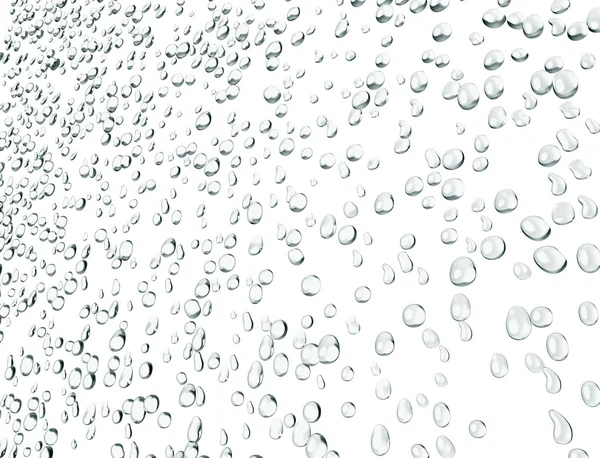 Σταγόνες νερού σε ένα παράθυρο που απομονώνονται σε λευκό — Φωτογραφία Αρχείου