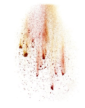 Renkli toz beyaz izole patlama