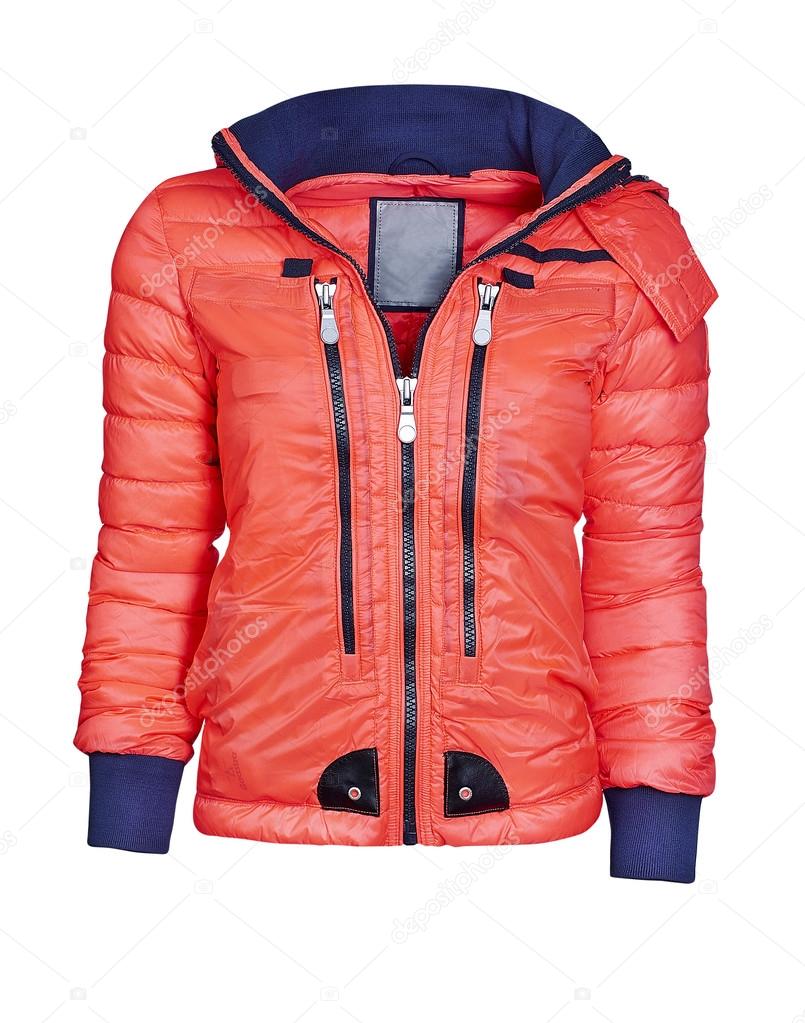 womens jacket isolated on white, clipping path