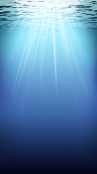 푸른 물으로 수 중 보기 — 스톡 사진
