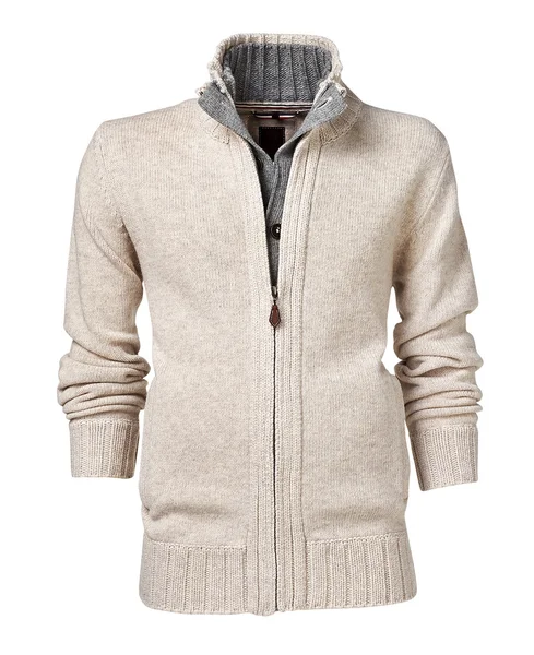 Чоловічий светр ізольований на білому, відсічний контур — стокове фото
