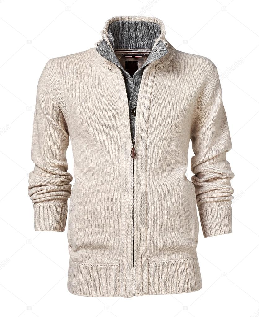 mens sweater isolated on white, clipping path