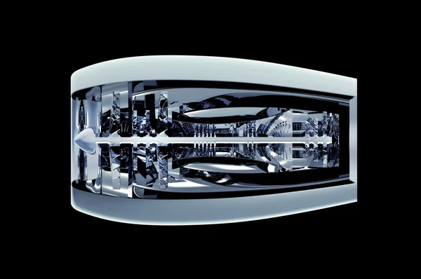 Рентгенівський реактивний двигун ізольований на чорному — стокове фото